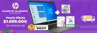 Alkomprar HP Portátil 14" 14-cf2067la 8GB RAM oferta