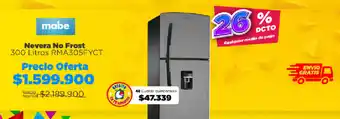 Alkomprar Mabe Nevera No Frost 300L RMA305FYCT oferta