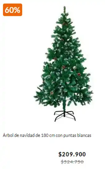 Panamericana Árbol de Navidad de 180cm con Puntas Blancas oferta