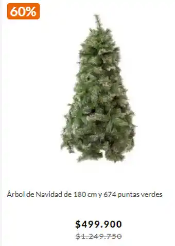 Panamericana Árbol de Navidad de 180cm y 674 Puntas Verdes oferta
