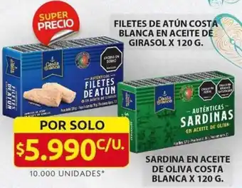 Ara SARDINAS EN ACEITE DE OLIVA COSTA BLANCA X 120G oferta