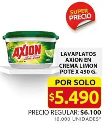 Ara LAVAPLATOS AXION EN CREMA LIMON POTE X 450G oferta