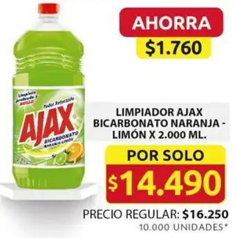 Ara LIMPIADOR AJAX BICARBONATO NARANJA - LIMÓN X 2.000ML oferta