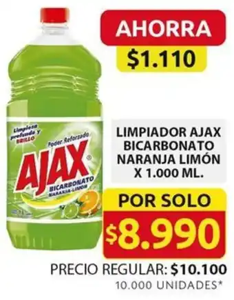 Ara LIMPIADOR AJAX BICARBONATO NARANJA LIMÓN X 1.000ML oferta