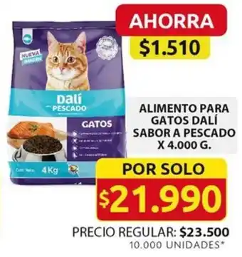 Ara ALIMENTO PARA GATOS DALÍ SABOR A PESCADO X 4.000G oferta