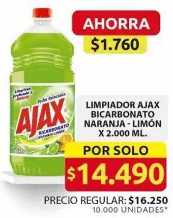 Ara LIMPIADOR AJAX BICARBONATO NARANJA - LIMÓN X 2.000ML oferta