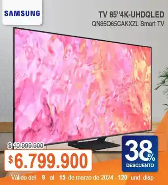 Alkosto SAMSUNG TV 85"4K-UHDQLED QN85Q65CAKXZL Smart TV oferta