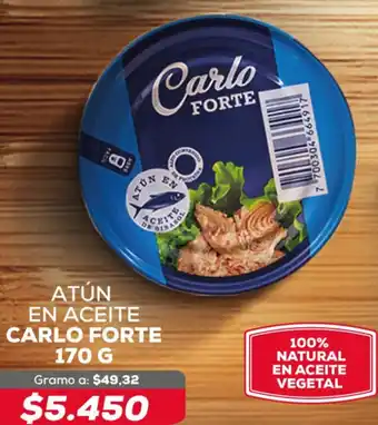 Tiendas D1 ATÚN EN ACEITE CARLO FORTE 170G oferta