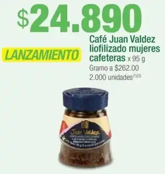 Jumbo Café Juan Valdez liofilizado mujeres cafeteras x 95g oferta