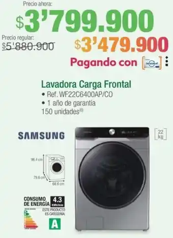 Jumbo SAMSUNG Lavadora Carga Frontal oferta