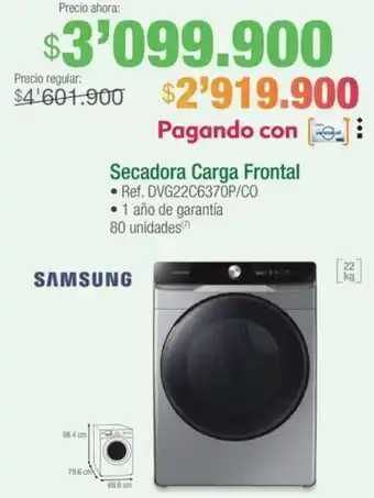 Jumbo SAMSUNG Secadora Carga Frontal oferta