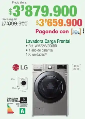 Jumbo LG Lavadora Carga Frontal oferta