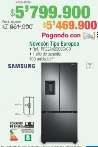 Jumbo SAMSUNG Nevecón Tipo Europeo oferta
