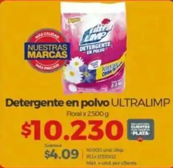 Olímpica Detergente en polvo ULTRALIMP Floral x 2500g oferta