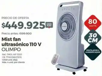 Olímpica Mist fan ultrasónico 110 V OLIMPO oferta