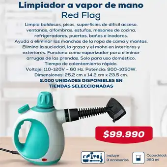 Tiendas D1 Limpiador a vapor de mano Red Flag oferta