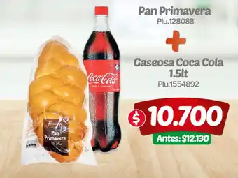 Surtimax Pan Primavera + Gaseosa Coca Cola 1.5lt oferta