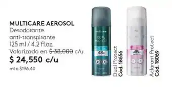 Ésika MULTICARE AEROSOL Desodorante anti-transpirante 125 ml/4.2 fl.oz. oferta