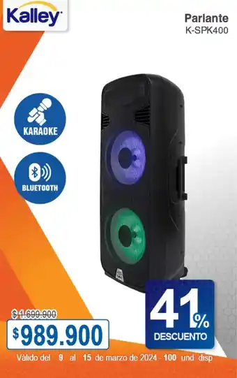 Alkosto Kalley Parlante K-SPK400 oferta