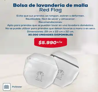 Tiendas D1 Bolsa de lavandería de malla Red Flag oferta