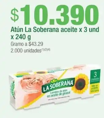 Jumbo Atún La Soberana aceite x 3 und x 240g oferta