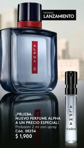 Ésika NUEVO PERFUME ALPHA 2 ml con spray oferta