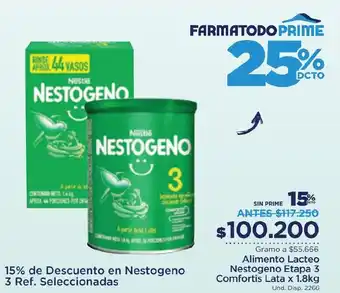 FarmaTodo Alimento Lacteo Nestogeno Etapa 3 Comfortis Lata x 1.8kg oferta