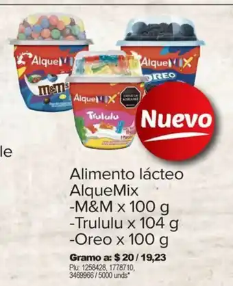 Surtimax Alimento lácteo AlqueMix -M&M x 100 g -Trululu x 104 g -Oreo x 100 g oferta