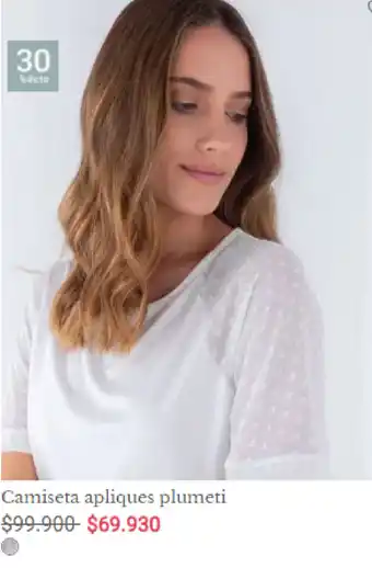 Naf Naf Camiseta Apliques Plumeti oferta