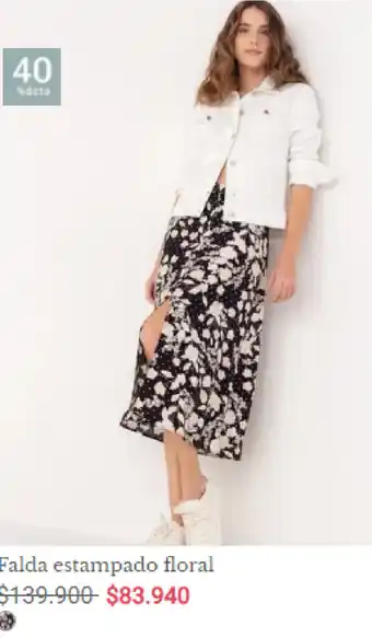 Naf Naf Falda Estampado Floral oferta