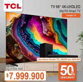 Alkosto TCL SMART TV 98" oferta