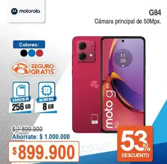 Alkosto motorola G84 Cámara principal de 50Mpx. oferta