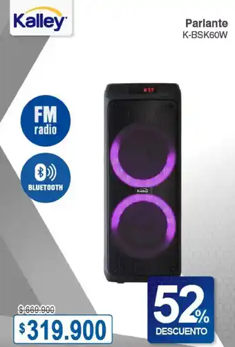 Alkosto Kalley Parlante K-BSK60W oferta