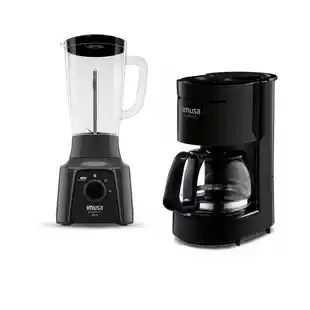 Alkomprar Combo IMUSA Licuadora Powermix Plus 2V Gris + Cafetera IMUSA Café City 6T Negro oferta