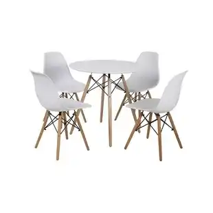 Alkomprar Juego de Comedor TUKASA 4 Puestos Redondo Finland oferta