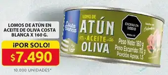 Ara LOMOS DE ATÚN EN ACEITE DE OLIVA COSTA BLANCA X 160G oferta