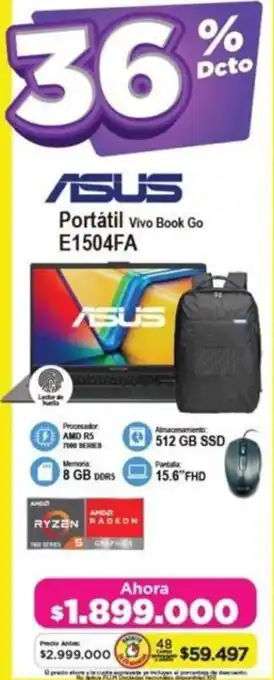 Alkomprar ASUS Portátil Vivo Book Go E1504FA oferta