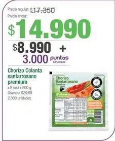 Jumbo Colanta - chorizo santarrosano premium oferta