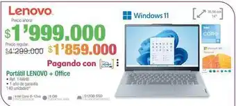 Jumbo Lenovo - portátil + office oferta