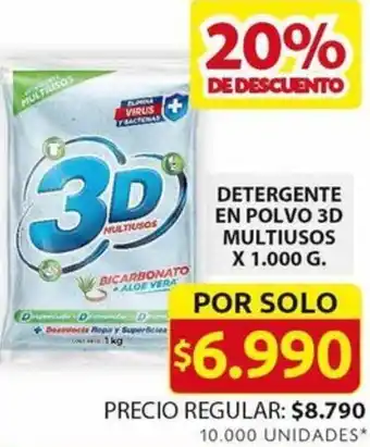 Ara DETERGENTE EN POLVO 3D MULTIUSOS X 1.000G oferta