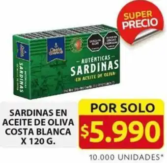 Ara SARDINAS EN ACEITE DE OLIVA COSTA BLANCA X 120G oferta