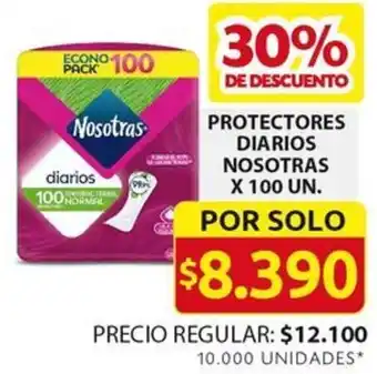Ara PROTECTORES DIARIOS NOSOTRAS X 100 UN oferta