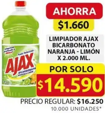 Ara LIMPIADOR AJAX BICARBONATO NARANJA - LIMÓN X 2.000ML oferta