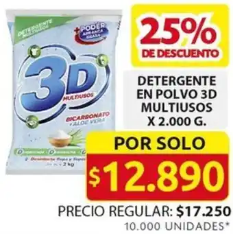 Ara DETERGENTE EN POLVO 3D MULTIUSOS X 2.000G oferta