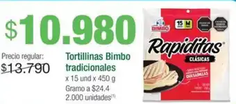 Jumbo Tortillinas Bimbo tradicionales oferta