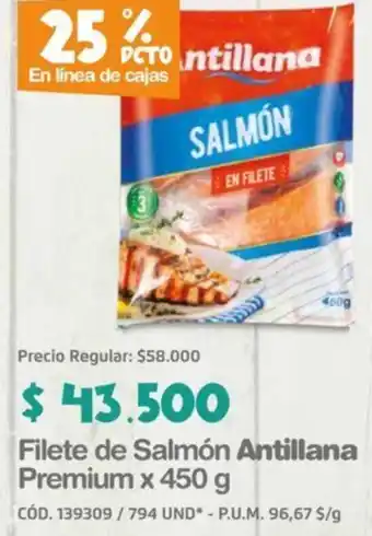 Makro Filete de Salmón Antillana Premium x 450g oferta