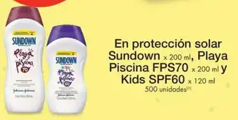 Metro En protección solar Sundown x 200 ml, Playa Piscina FPS70 x 200 ml y Kids SPF60 x 120 ml oferta