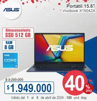 Ktronix ASUS Portátil 15.6" Vivobook X1504ZA oferta