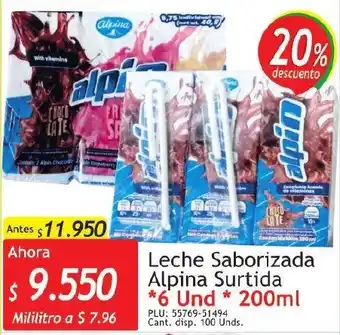 Leche Saborizada Alpina Surtida 200ml