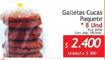 Belalcazar Galletas Cucas Paquete 8 Und oferta